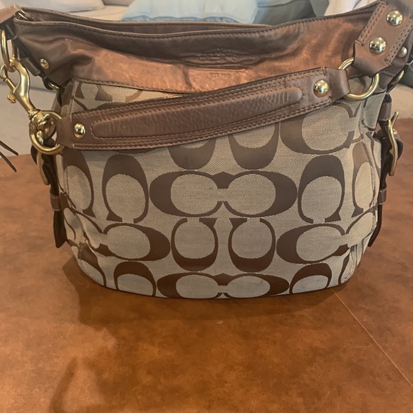 Coach monogram sachel hobo shoulder handbag - Picture 12 of 12